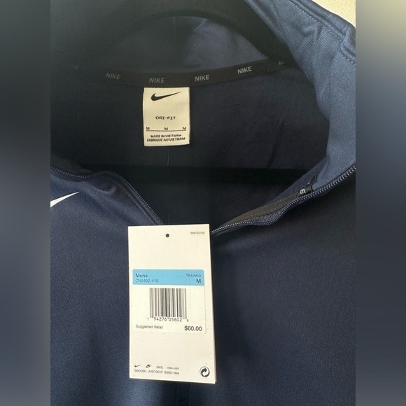 NIKE NWT men navy half zip sweatshirt . S and m - Picture 7 of 7